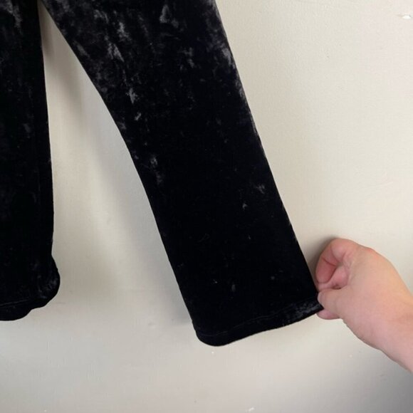 SANCTUARY Choker Neck Black Velvet Top Women’s XS goth grunge bell sleeve - Picture 4 of 9